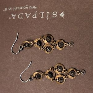 SILPADA SULTRY Two Tone Silver & Brass Chandelier Earrings - RETIRED
